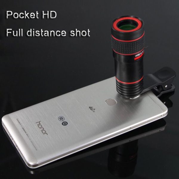 8x optical zoom clip-on telescope camera lens